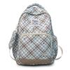Check Junior High School Schoolbag Women's Large Capacity Backpack
