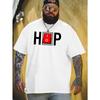 HIP HOP Summer Outdoor Sports and Casual Short-sleeved T-shirt for Men's Latest Trendy Fashion Printed, Top Breathable and Comfortable