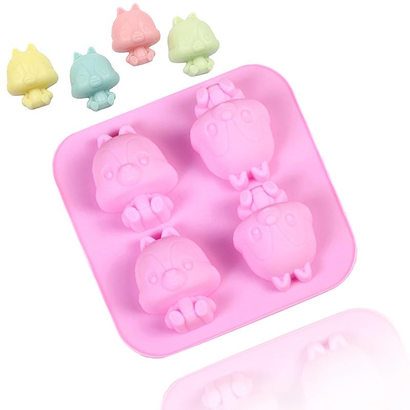 Cartoon Silicone Mold Baking Chocolate Soap Mould Cute Animal Cake Decorating Tool Cupcake Topper Kitchen Party Supply Gift
