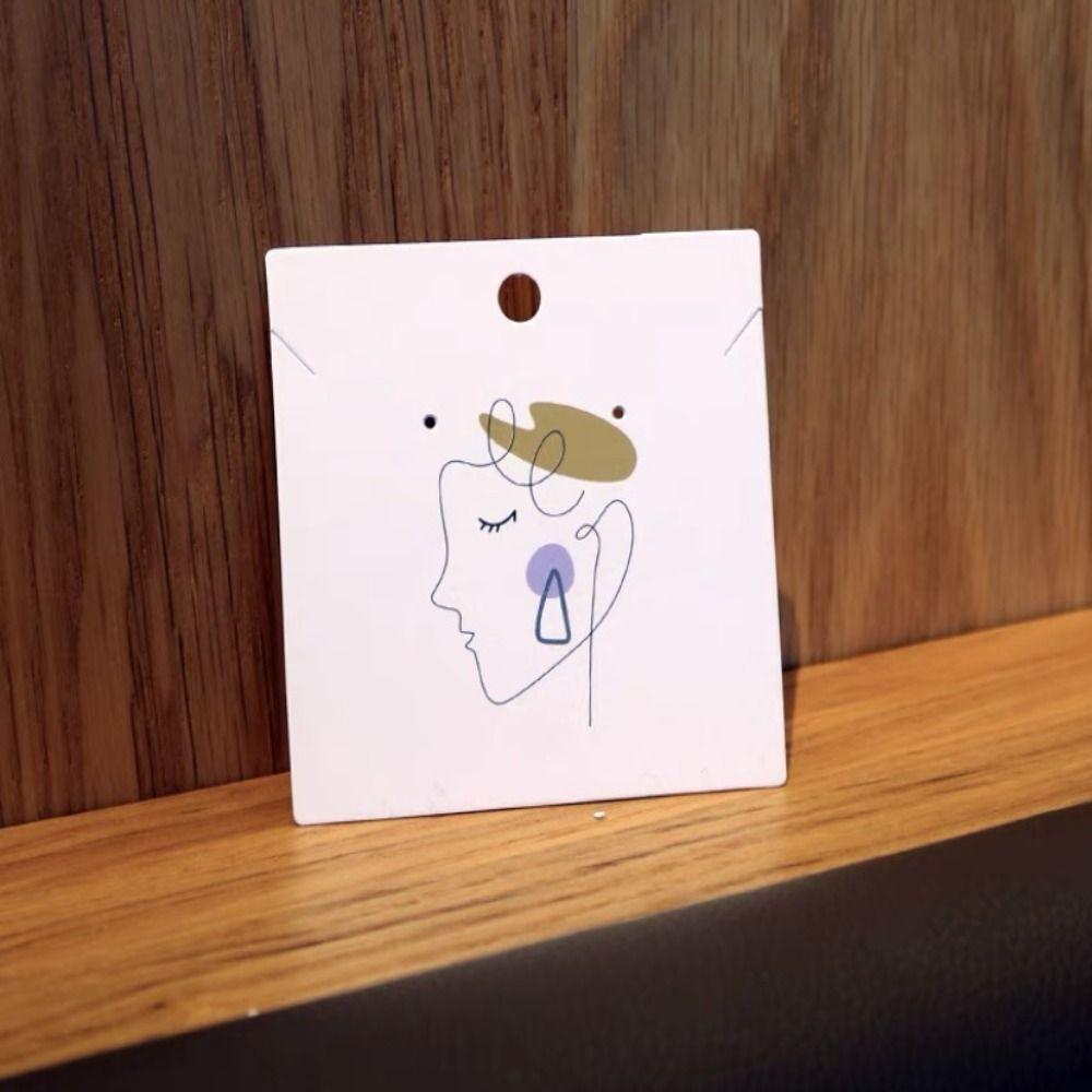 100PCS Paperboard Necklace Paper Card Beauty Jewelry Cardboard Earring Display Card  Jewelry Packing