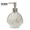 Muschel Lotion Flasche 400ML Strand Nachfüllbarer Seifenspender, Flüssiger Hand Glas Behälter Behälter, Pumpe für Badezimmer Küchenarbeitsplatte Spender