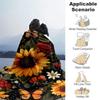 1pc Sunflower Printing Lightweight Flannel Blanket, Comfortable and Warm Blanket, for Camping Sofa Bed and Couch Office, in All Seasons