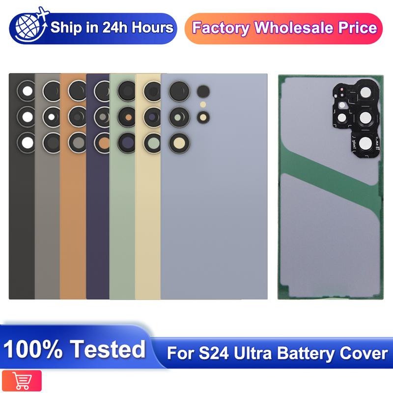 Back Housing Battery Cover For Samsung Galaxy S24 Ultra S928B S928U S928W Back Rear Lid Glass Replacement with Camera Lens