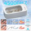 Ultrasonic Cleaner [New Release 2025] Eyeglass Cleaner, Powerful Vibration 45000Hz, 3-Stage Timer Setting, Compact Home Use, Non-Contact Cleaning, 360