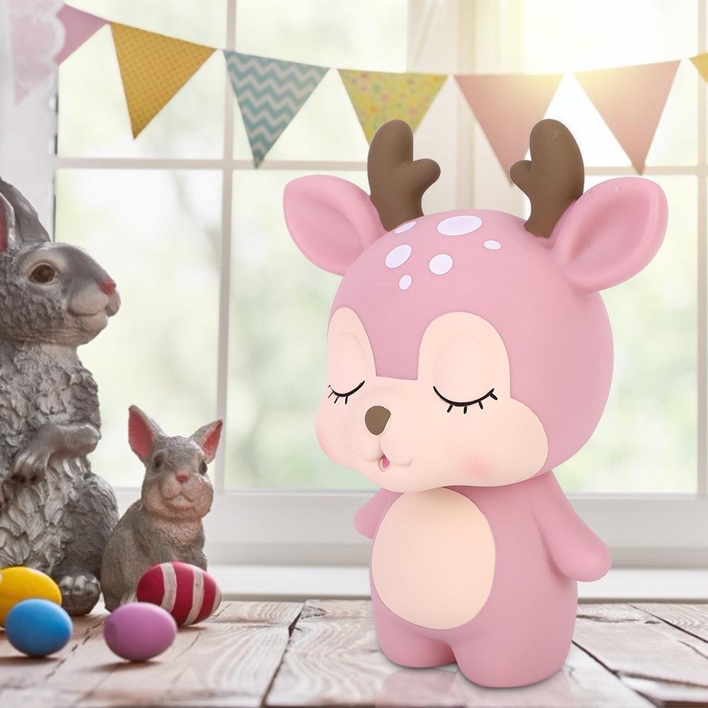 Innovative Cute Cartoon Deer Shape Money Box Money Saving Jar Home Decoration Ornament Gift