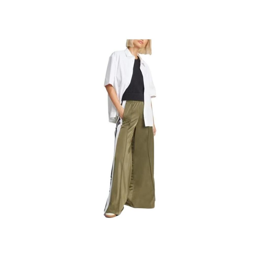 Adidas Originals Adicolor Ss24 Adilenium Oversized Adibreak Pants, Women's Loose Retro Side Snap Button Spliced Knit Sports Bottoms JM9272