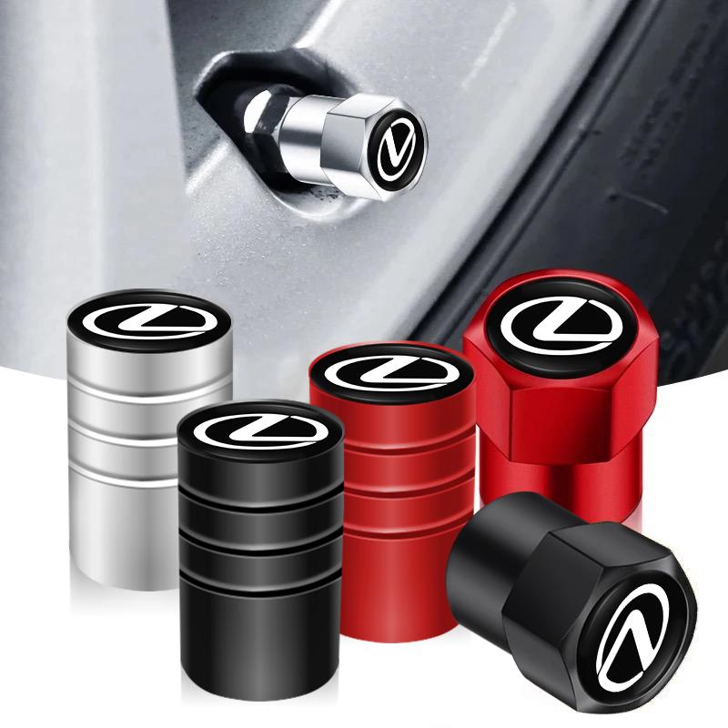 JBH4 Car Styling Metal Tire Valve Caps Dust Prevention Accessories For Lexus F SPORT GX460 Ct200h IS250 ES 220D IS200 Fsport GS