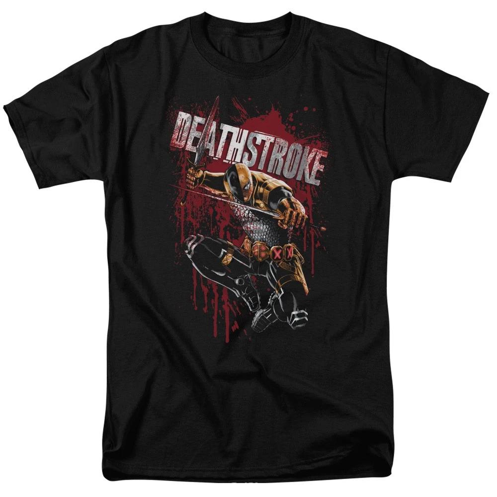 DC Comics - Justice League - Deathstroke Blood Splattered - Adult T-Shirt L