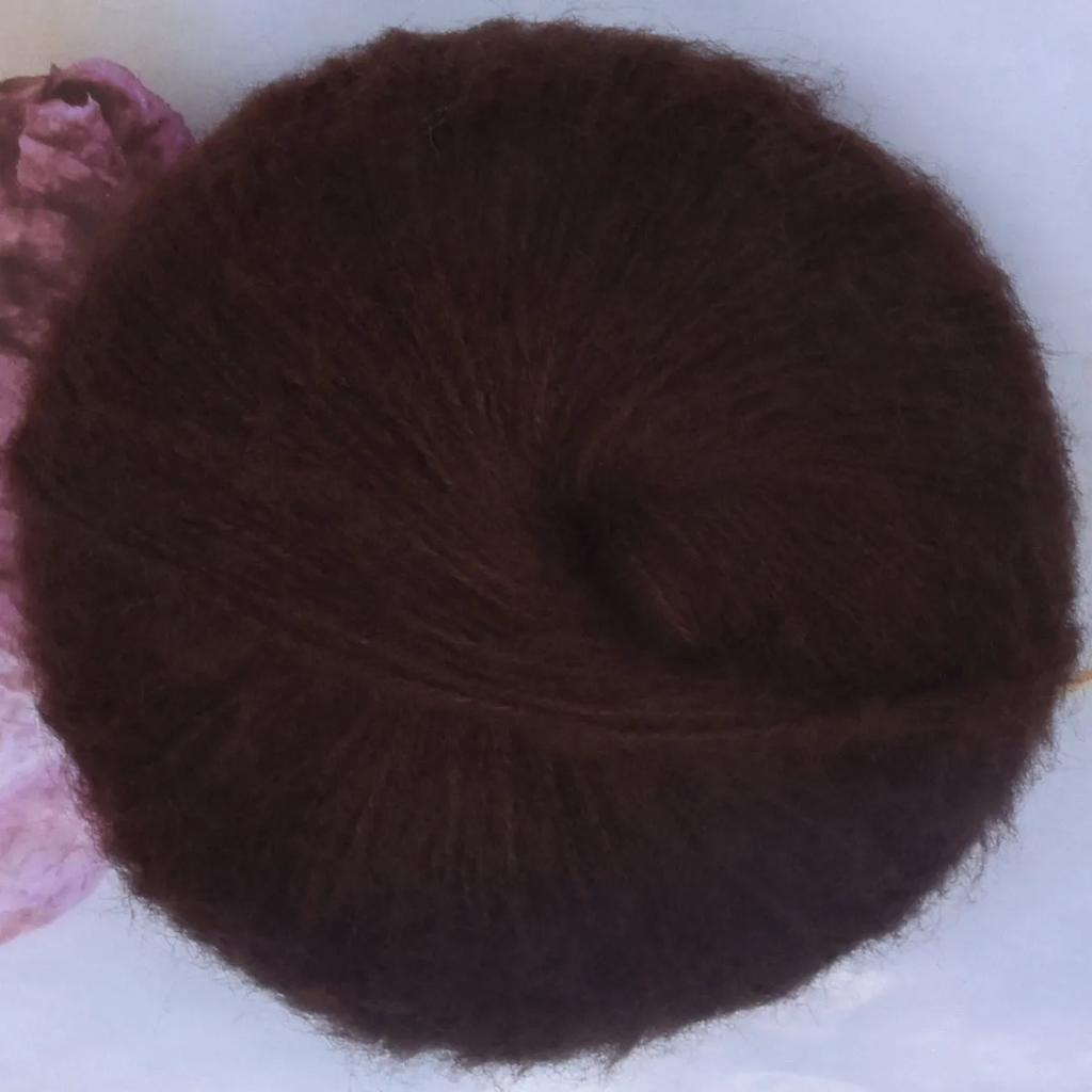 25g Soft 40% Acrylic 60% Mohair Yarn 160m/175yd Plush Yarn Hand Knitting Crochet Sewing DIY Shawl Scarf Thread