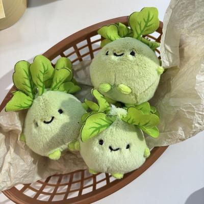 Japanese Cartoon Cabbage Plush Toy Pendant Keychain Creative Simulation Vegetable Plush Toy Bag Decor Keychain Cute Gift