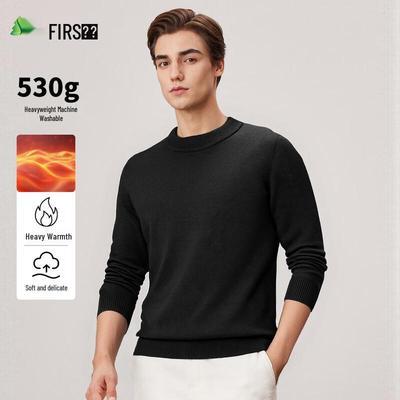 Shanshan Herren Schwergewicht Maschinenwaschbarer Strickpullover