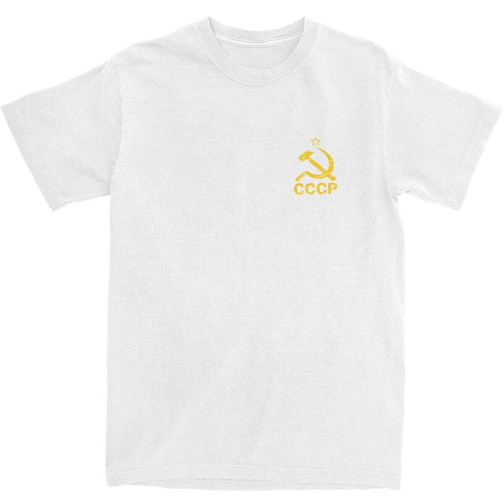 Russian Soviet Flag T-Shirt Summer Vintage T-Shirts Cotton Leisure Tshirt For Men Short Sleeve Print Tops