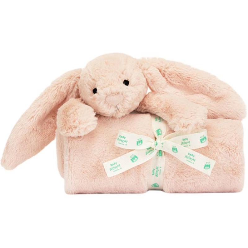 

JELLYCAT Shy Series Bonnie Rabbit Rouge Pink Blanket Soothing Towel Shy Rouge Pink Bunny Blanket розовый