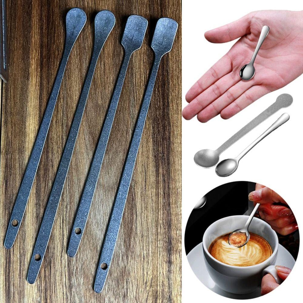 Titanium/ Stainless Steel Coffee Tea Stirring Spoon Mini Portable Mixing Spoon Long Handle Ice Cream Dessert Spoons