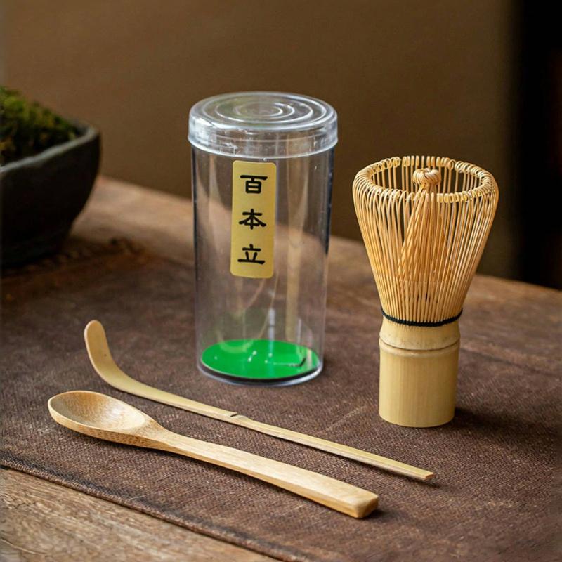 

3pcs Handmade Matcha Tea Accessories Set, Includes Matcha Whisk Suitable for Japanese Tea Ceremony, Tea Enthusiasts, Kitchen, Restaurant Daily Use 1 Piece разноцветный
