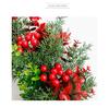 Haobei Christmas Cypress & Red Berry Door Wreath Decoration