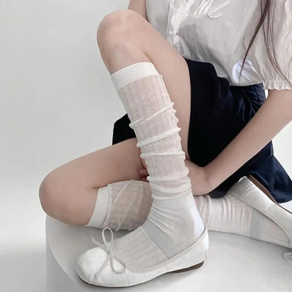 Hollige Divido See-through Loose Fit Calf Cover Knee Socks Long Socks FREE