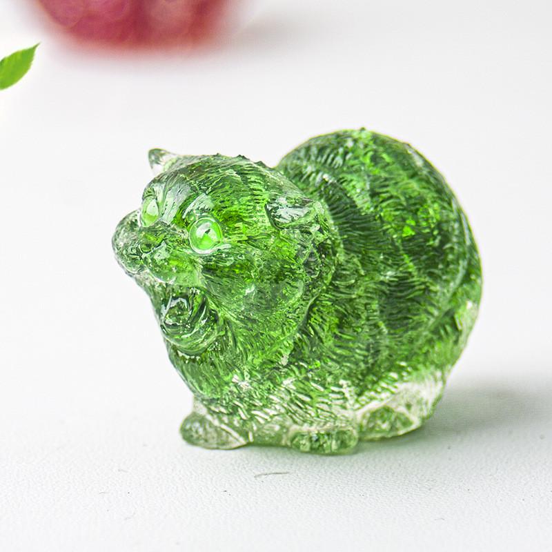 Crystal Resin Animal Decor With Agate Stones For Home Office Desk Art Gift For Friends