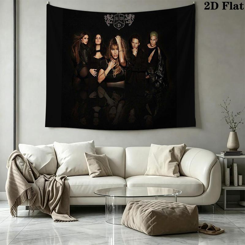 RBD Band Wall Tapestry Aesthetic Wall Hanging Printed Fabric Blanket Decorative Tapestries for Bedroom Living Room Home Decor