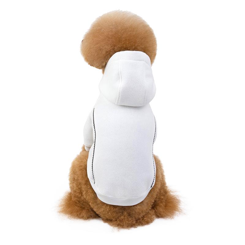 

Autumn and winter new pet clothes fleece solid color dog sweater teddy small and medium dog clothes L білий
