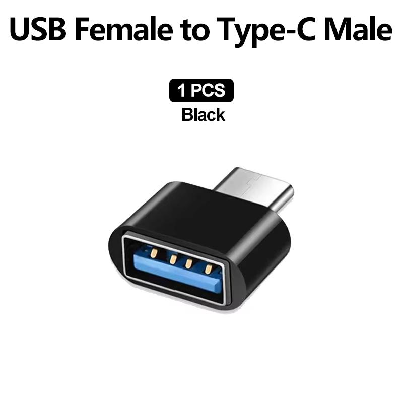 For Mobile Phone USB Female to Type C Male Adapter OTG 15.5CM Long Cable For Xiaomi Samsung S20 Huawei OTG Data Cable Converter