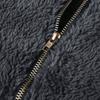 Women's Fashion Color Blocking Hooded Stitched Long Sleeve Zipper Plush Sweater