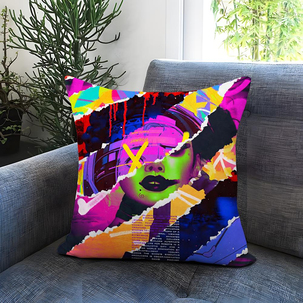Love Death & Robots Cushion Cover Comfortable Reversible Pillow Cover Ideal for Car Sofa Bedroom & Beyond