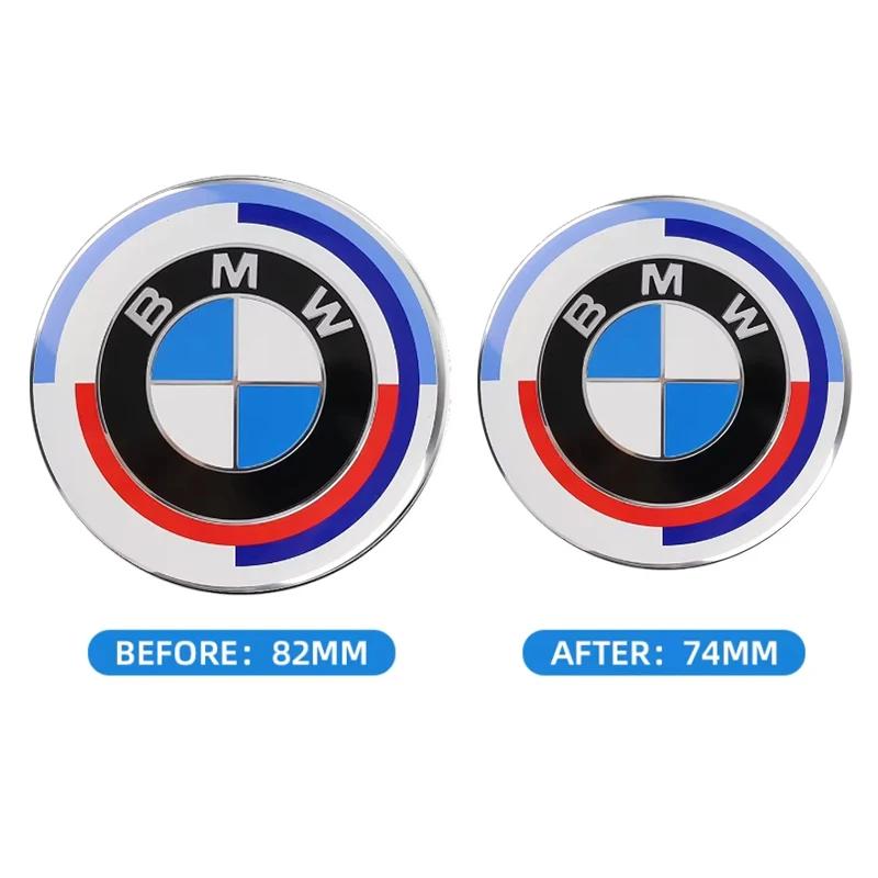 Emblema de Capó 74mm 82mm Logo Frontal de Capó de Coche Insignia de Tapa de Maletero Para BMW E39 E46 E30 E36 G20 E87 E60 E90 Accesorios