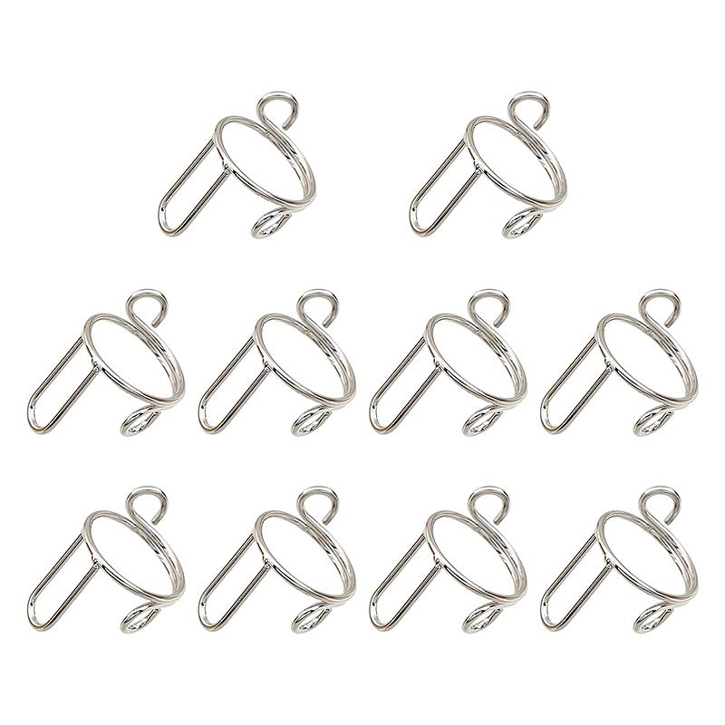 10 stk Metall Åpen Ring Falmer ikke Bruk Neglebasisringer Miljøvennlige Fingertuppringer Resirkulerbar Flerfarget