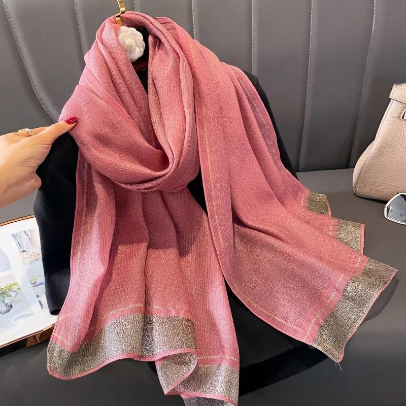 Women S Long Imitation Silk Scarf Warm Fashion Shawl For Autumn Winter