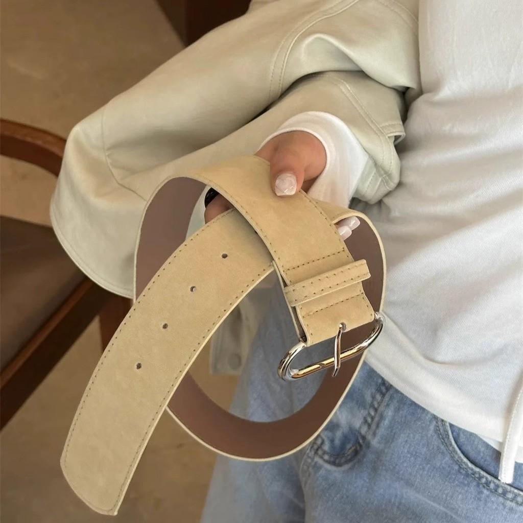 Vintage Pu Leather Wide Belt Fashion Accessory For Casual Wear