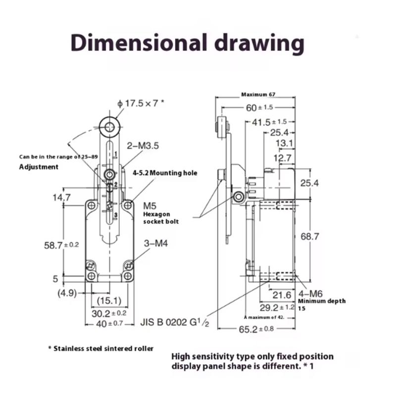 Industrial Waterproof Limit Switches Adjustable Roller Lever Arm Stainless Steels Travel Limit Switches Easy Installation