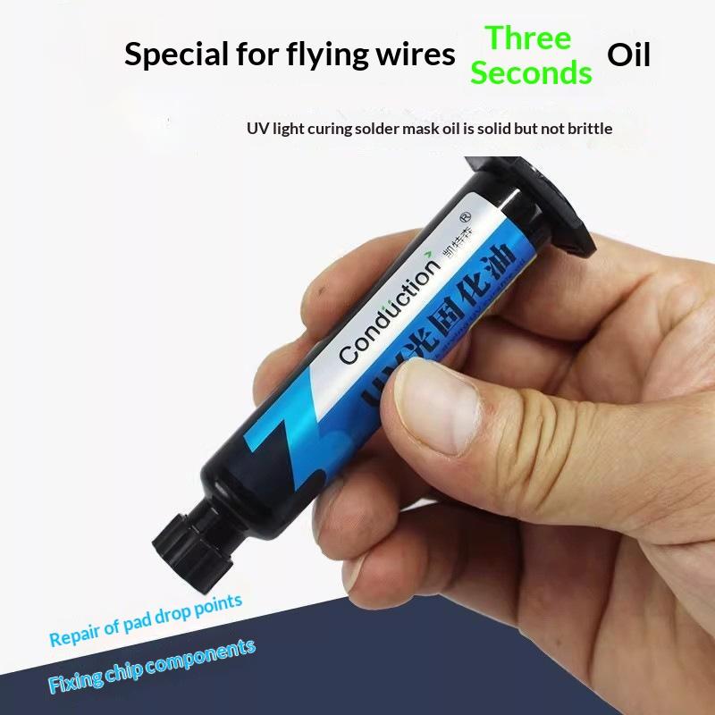 3 Second Fast Curing UV Curable Solder High Conductivity for Circuit Board Repair Electronic Soldering Work