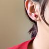 Inlaid Rhinestone Acrylic Rose Flower Earrings for Women 2024 New in Style Red Rose Stud Earring Gorgeous Luxury Zircon Gifts