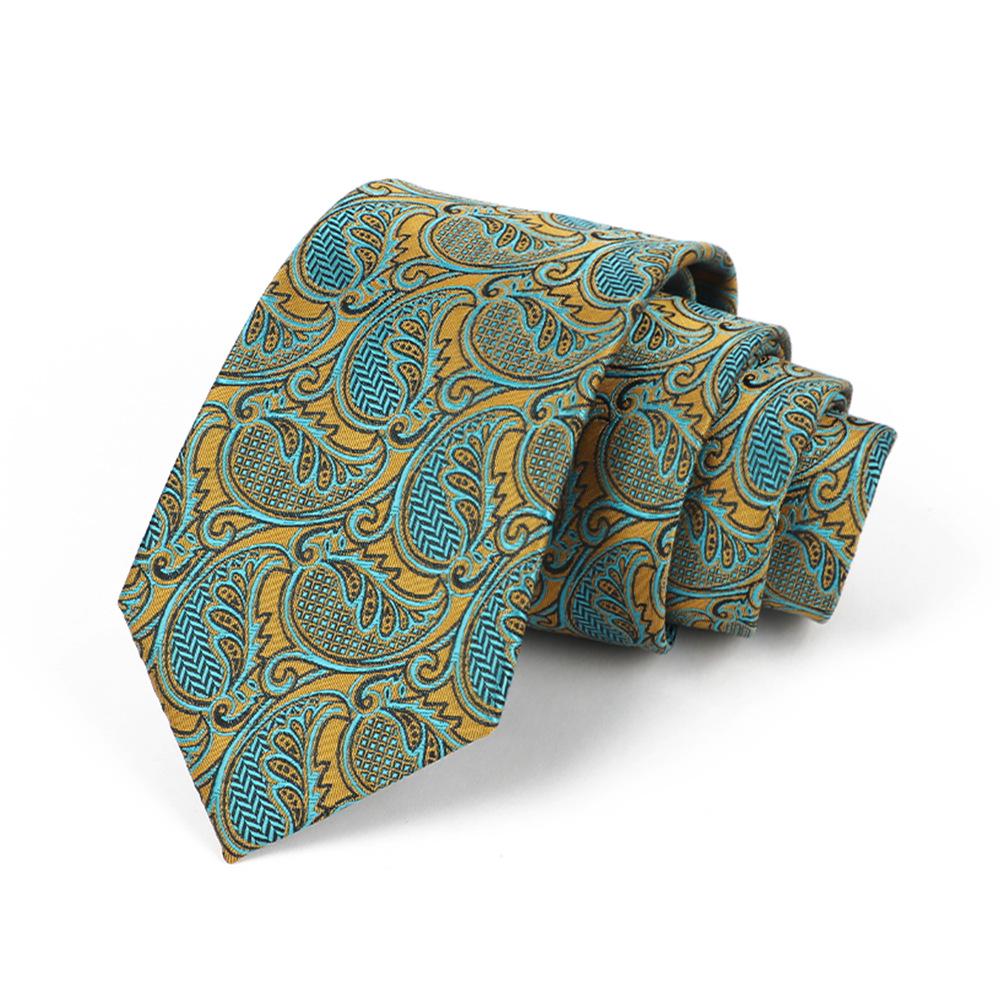 Corbata de Jacquard Rayada para Hombre, Atada a Mano, Poliéster, 8cm, Accesorio Formal de Negocios de Alta Gama
