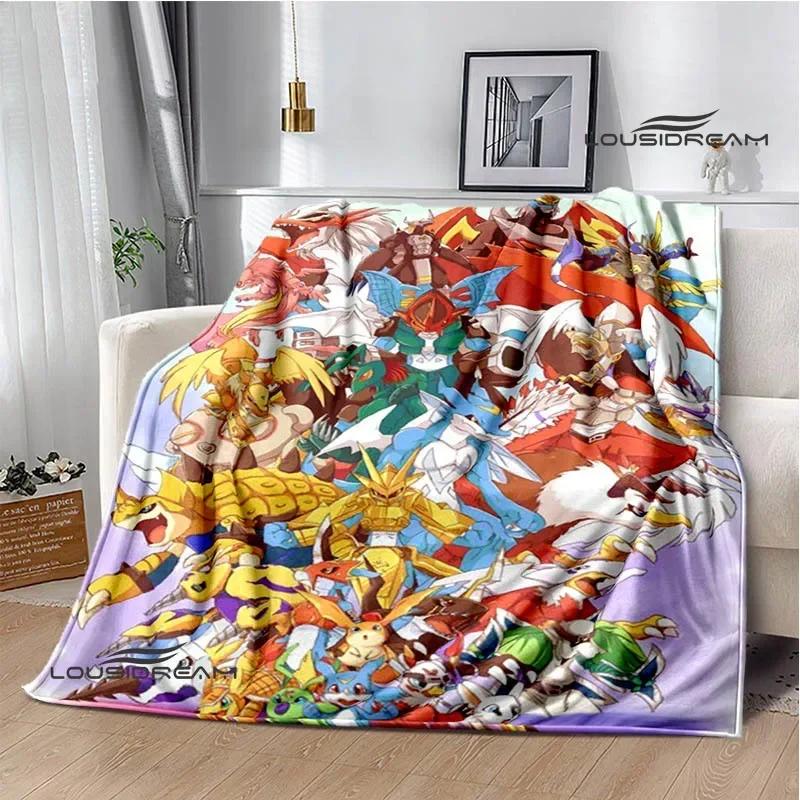 Digimon Cartoon Printed Blanket Flannel Warm Blankets Soft and Comfortable Blanket Bed Linings Cubre Cama Birthday Gift