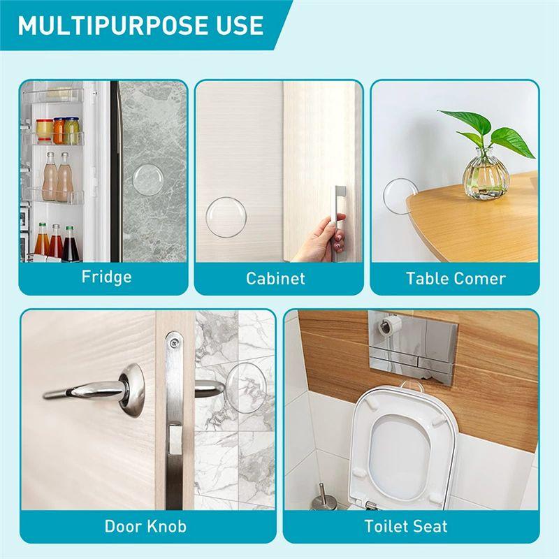 Aug. 12 Pcs Door Stoppers Wall Protector 2Inch Door Knob Wall Protector For Walls Protects Wall Surface