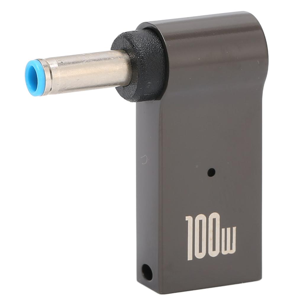 100W 5A PD Charge Converter Type C Female to Male 4.5x3.0mm Aluminum Alloy Shell PD Charging Adapter for HP Laptop
