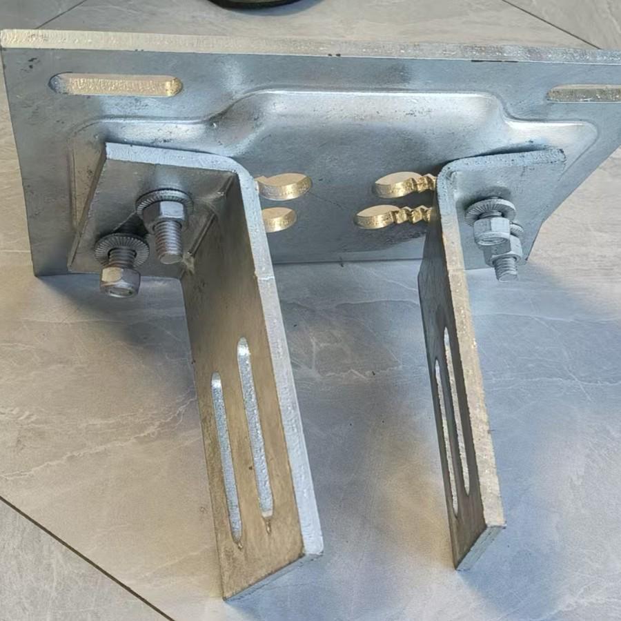 Hot-Dip Galvanized Steel Curtain Wall Embedded Plate with Holes - Structural Bridge Bearing Component