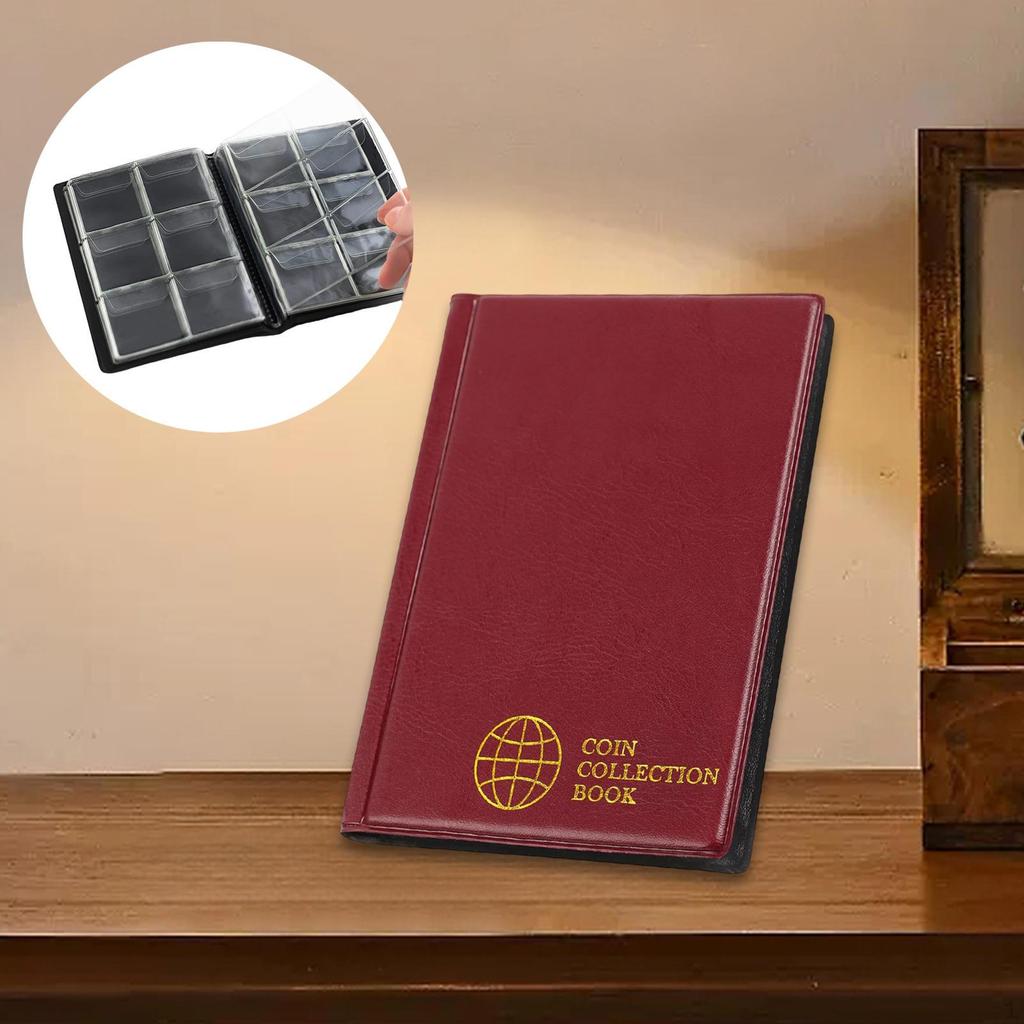 Організатор для альбомів для монет для колекціонерів, 60 кишенькових папок для зберігання валюти та пенні