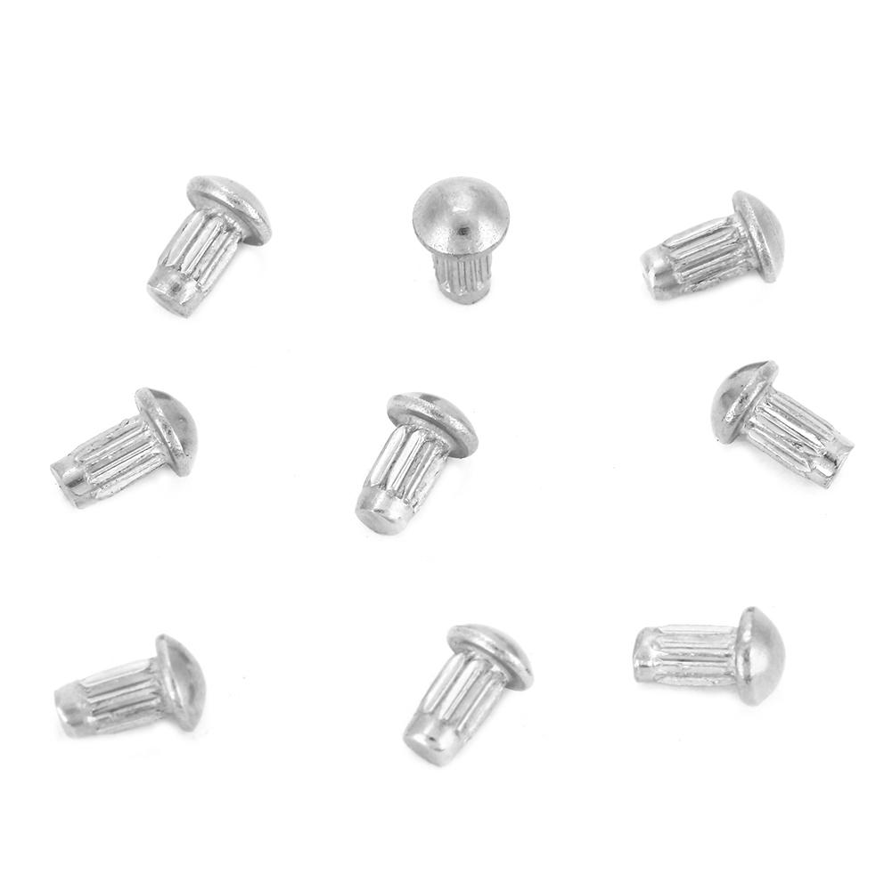 100pcs M2 Stainless Steel Round Head Knurled Shank Rivets Assortment Set (M2*3)