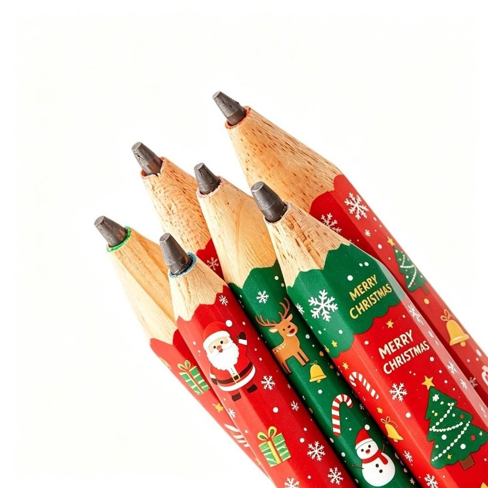 Wooden Big Pencil Christmas Pattern Christmas Giant Pencil Oversized Wooden Pencil  Photo Prop