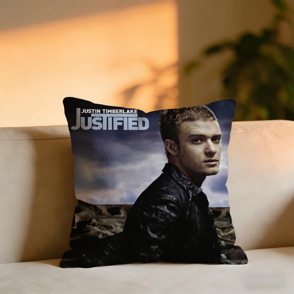 

Justin Timberlake Album Cushion Cover Cozy Velvet Throw PillowSoft Warm Cushion For Sofa Bed 30X30cm