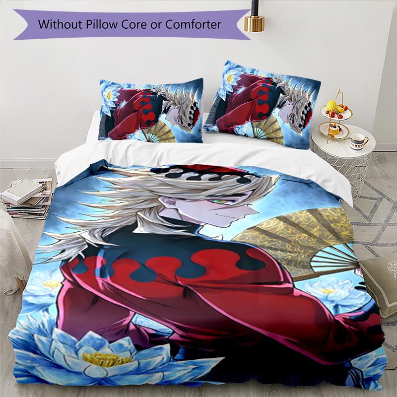3pcs douma1 Design Cover Set - HD Printed Bedding with 1 Cover and 2 Pillowcases - Perfect for Home and Dorm Decor