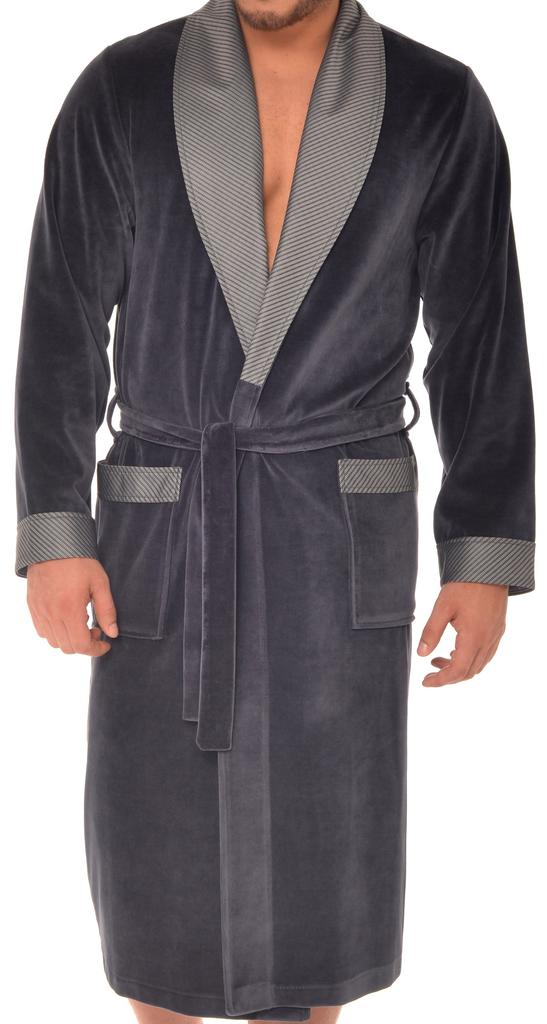 RE-102 Men's bathrobe • Color: anthracite • Size: 3XL