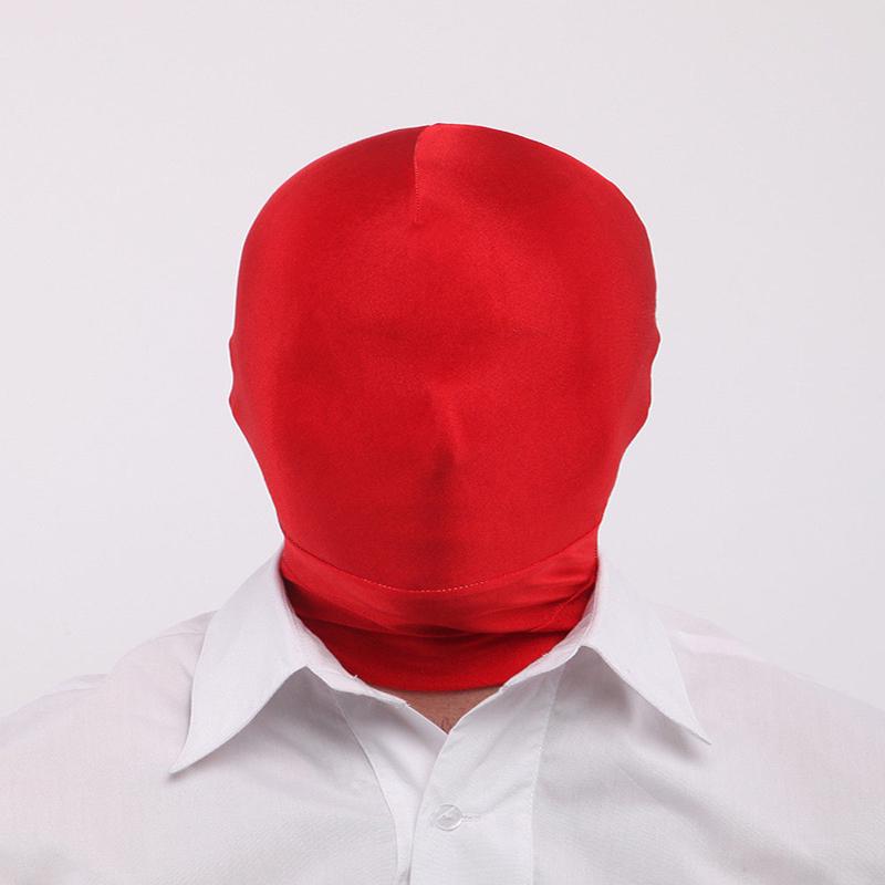 Halloween Cosplay Sexy Party Lycra Spandex Zentai Open Eyes Mouth Full Mask Hood