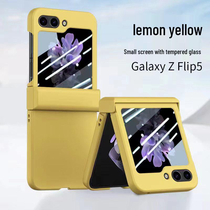 Samsung Z Flip7 Skin-Feel PC Protective Case: Full Coverage, Three-Piece Set for Flip4/5