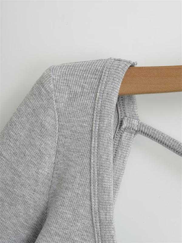 Slim Fit Open-Back Long Sleeve Women's T-Shirt