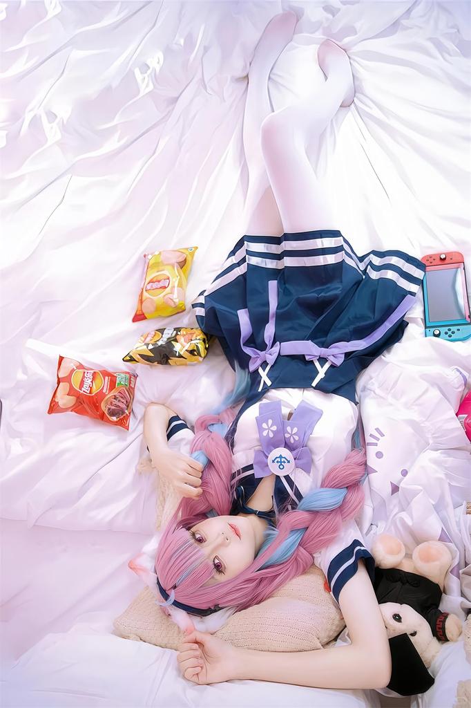 VTuber Cosplay Minato Aqua Cosplay VTuber Cosplay Minato Aqua Cosplay Daitenshi Aqua Minato Aqua Sailor Virtual YouTuber VTuber Cosplay Hololive