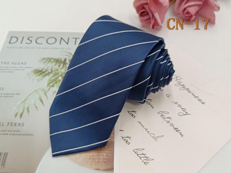 Herren Formell 8cm Schwarz Gestreifte Krawatte, Polyester-Seide, Jacquard Garngefärbt, Handgestrickt.